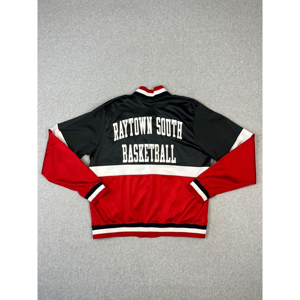 Vintage Raytown South Basketball Jacket Mens XL Black Red 90s Champion Made USA